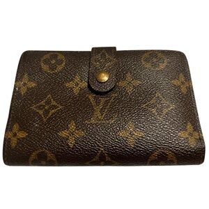 Authentic Louis Vuitton brown logo small wallet